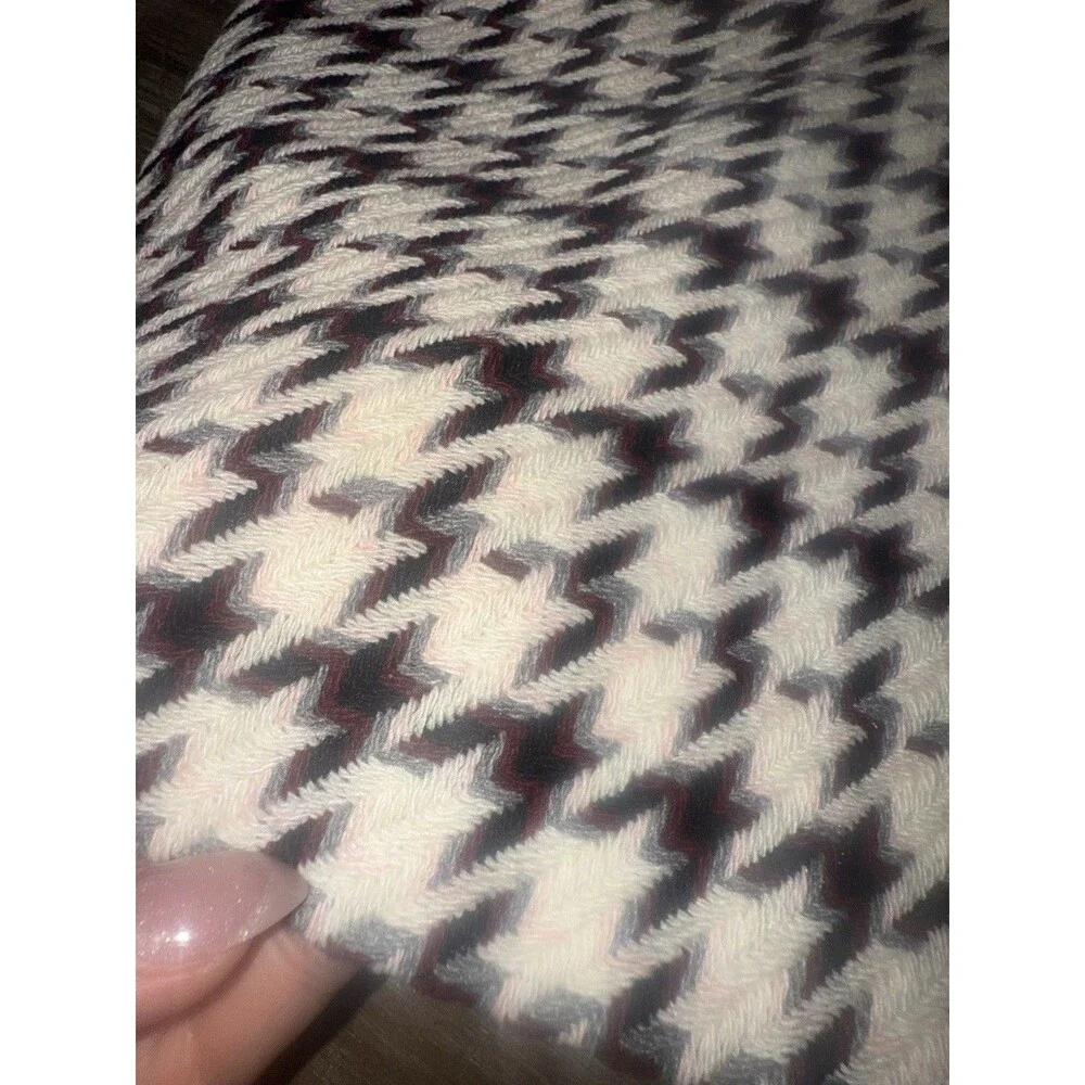 White House Black Market Houndstooth Wool Blend Lined Straight Skirt Size 2 EUC